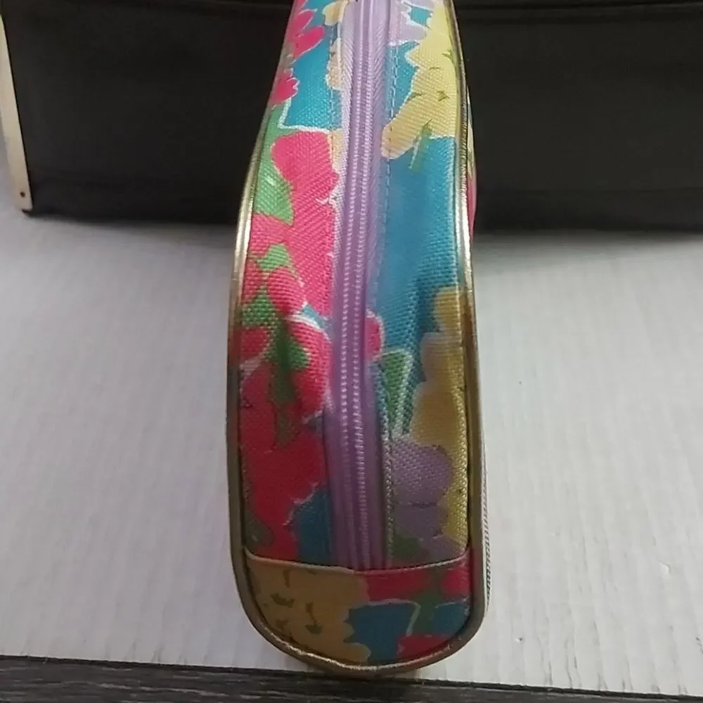 Lilly Pulitzer for Estee Lauder Floral Cosmetic Makeup Bag Case Weekend Travel